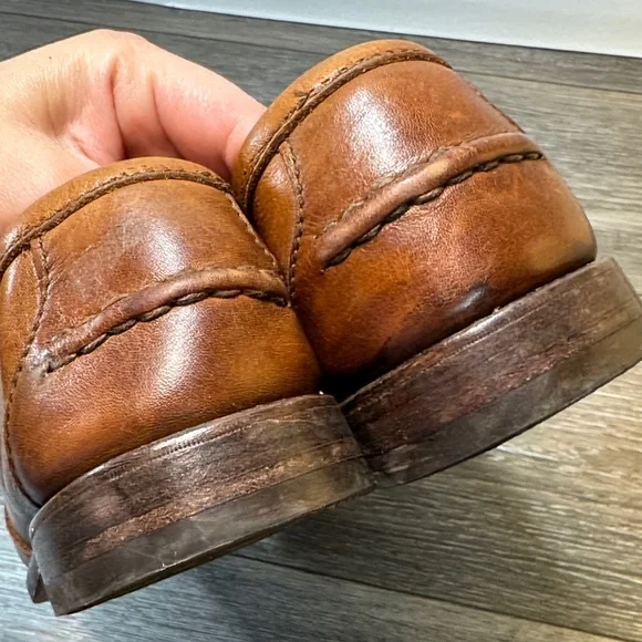 Vintage POLO Ralph Lauren Classic Brown Leather Loafers men’s 9.5 (j160) - Picture 6 of 13